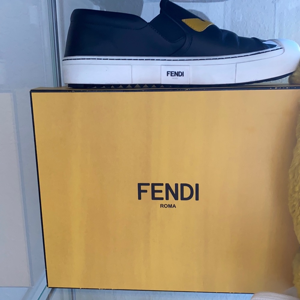 FENDI Monster Black slip on sneaker